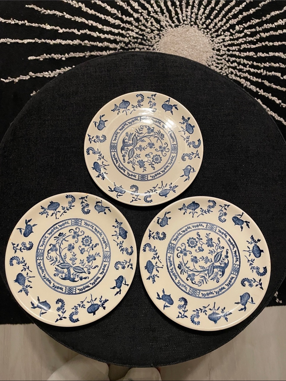 Johnson Brothers Blue Onion Bread & Butter Plates - Set of 3